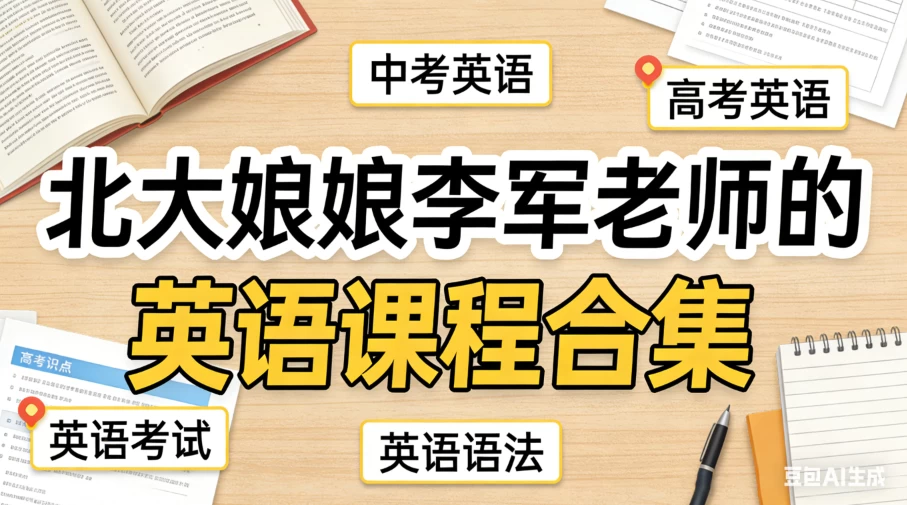 北大英语娘娘李军老师的英语课程合集（中/高考）-资源妙妙屋