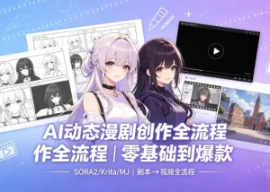 AI动态漫剧制作全流程教程-资源妙妙屋