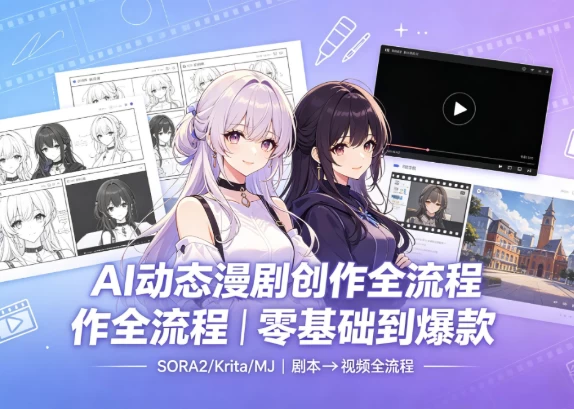 AI动态漫剧制作全流程教程-资源妙妙屋