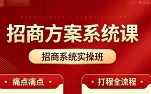 招商方案系统课-资源妙妙屋