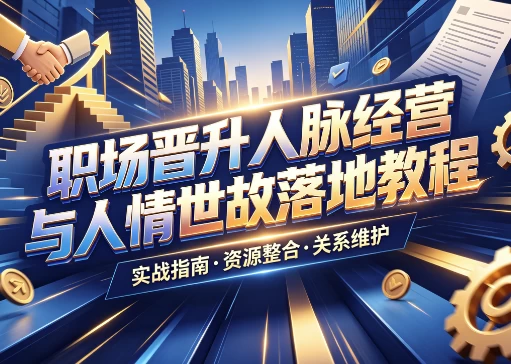 职场晋升人脉经营与人情世故落地教程-资源妙妙屋