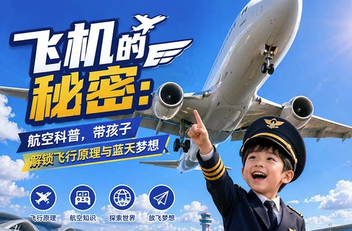 飞机的秘密：航空科普，带孩子解锁飞行原理与蓝天梦想-资源妙妙屋