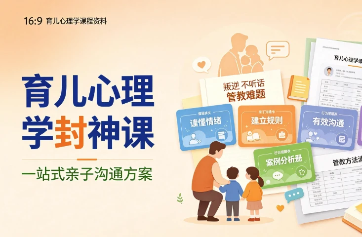 育儿心理学封神课,一站式解决叛逆+不听话等管教难题-资源妙妙屋